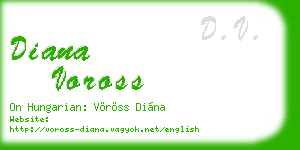 diana voross business card